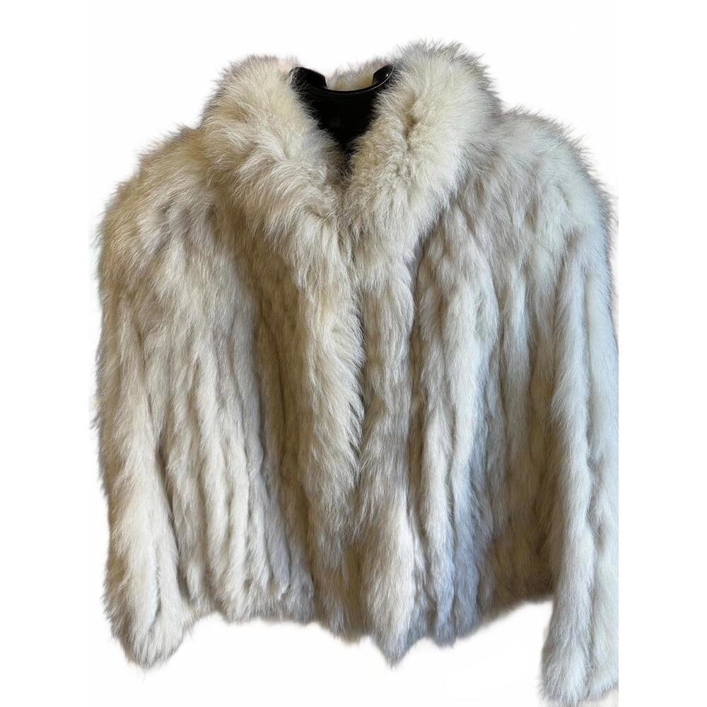 Vintage SAGA Fox Fur Jacket Ivory Real Fox Women’s